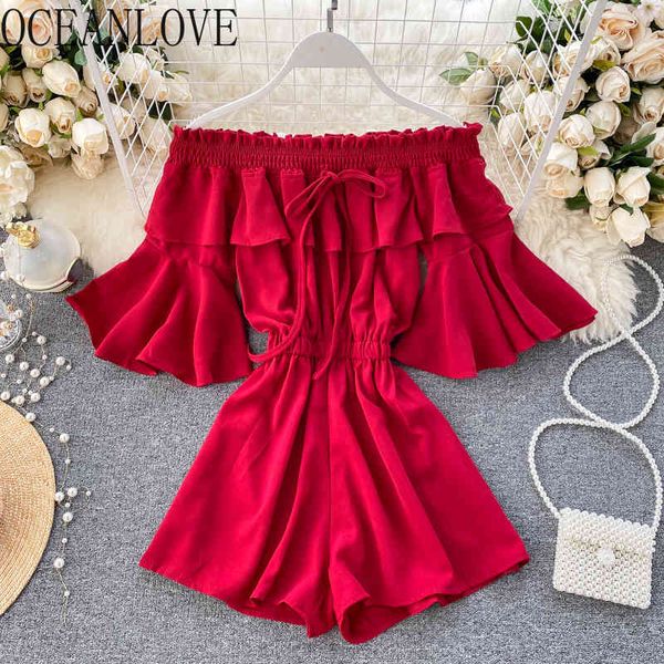 solid off shoulder jumpsuit chic beach style flare sleeve bodysuit women summer bow ropa mujer ins fashion 14372 210415, Black;white
solid off shoulder jumpsuit chic beach style flare sleeve bodysuit women summer bow ropa mujer ins fashion 14372 210415, Black;white