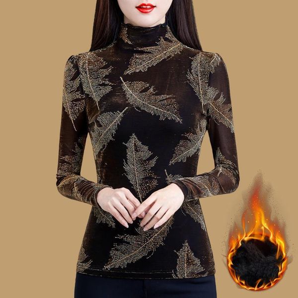 women's blouses & shirts women 2021 autumn winter fashion printed lace blouse female turtleneck long sleeve elegant shirt ladies casual, White
women's blouses & shirts women 2021 autumn winter fashion printed lace blouse female turtleneck long sleeve elegant shirt ladies casual, White