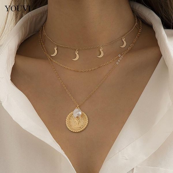 chains youvi goth vintage boho carved coin pendant choker necklace for women punk baroque pearl chain set jewelry accessories, Silver
chains youvi goth vintage boho carved coin pendant choker necklace for women punk baroque pearl chain set jewelry accessories, Silver