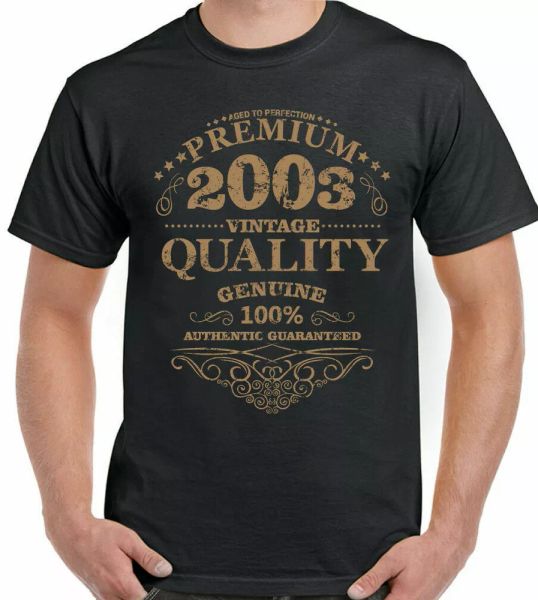18th birthday 2003 aged to perfection mens funny 18 year old today t-shirt, White;black
18th birthday 2003 aged to perfection mens funny 18 year old today t-shirt, White;black