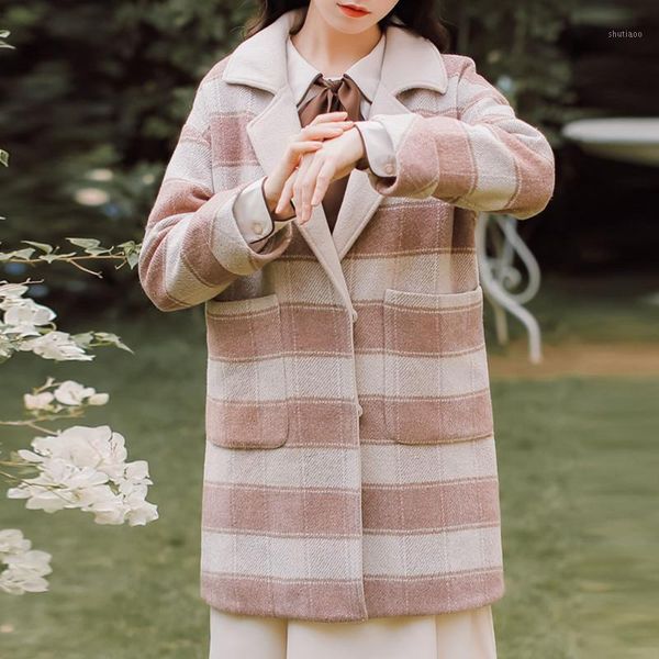 women's wool & blends overcoat japanese fashion retro autumn winter thicken keep warm lapel long sleeve woolen coat 2021 clothes, Black
women's wool & blends overcoat japanese fashion retro autumn winter thicken keep warm lapel long sleeve woolen coat 2021 clothes, Black