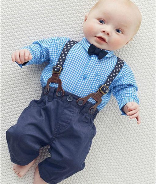 clothing sets baby boy clothes autumn winter plaid shirt + suspender pants 2pcs set, White
clothing sets baby boy clothes autumn winter plaid shirt + suspender pants 2pcs set, White