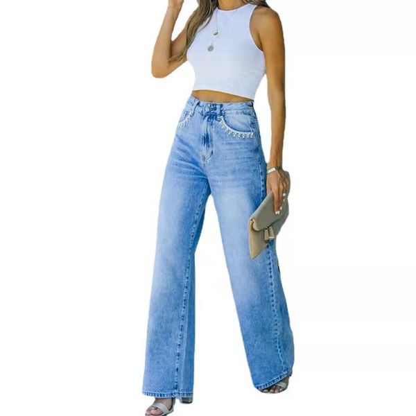 women's jeans arrivals fashion high waist loose close-fitting denim pants trendy, Blue
women's jeans arrivals fashion high waist loose close-fitting denim pants trendy, Blue