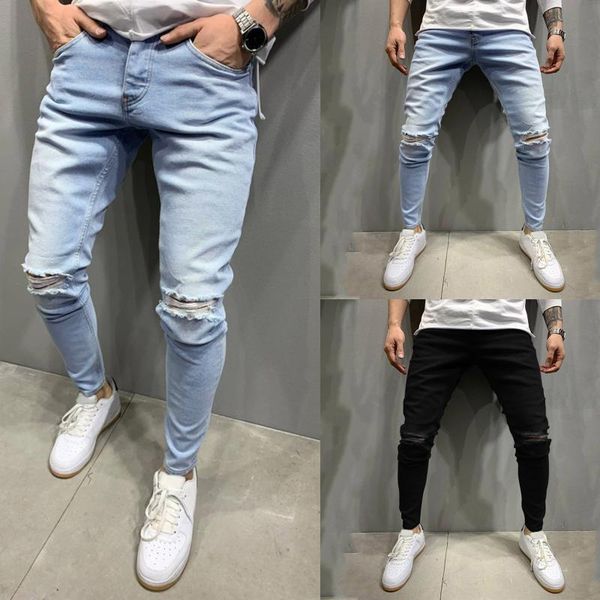 men's jeans casual trousers denim hole zipper hommes elasticity sports pants pocket breathable cozy streetwear clothing fashion, Blue
men's jeans casual trousers denim hole zipper hommes elasticity sports pants pocket breathable cozy streetwear clothing fashion, Blue