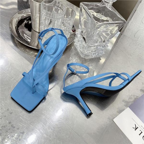 summer fashion pinch narrow band women gladiator sandal ladies square open toe ankle buckle strap stiletto heels sandals, Black 
summer fashion pinch narrow band women gladiator sandal ladies square open toe ankle buckle strap stiletto heels sandals, Black