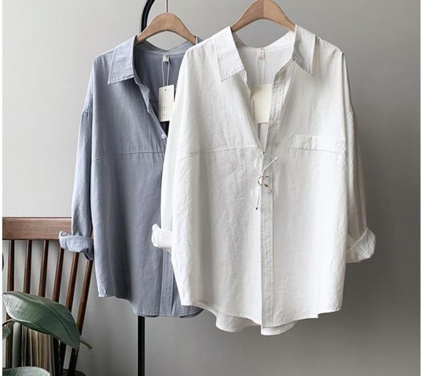 women's blouses & shirts white for women spring summer double pockets office ladies blouse female blusas long sleeve 2021
women's blouses & shirts white for women spring summer double pockets office ladies blouse female blusas long sleeve 2021