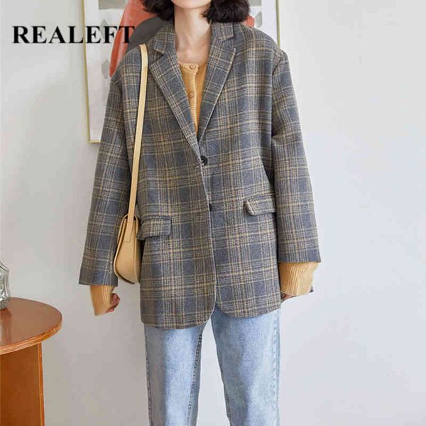 autumn winter vintage plaid single breasted woolen blazer long sleeve turn down collar women's coat jacket female 210428, White;black
autumn winter vintage plaid single breasted woolen blazer long sleeve turn down collar women's coat jacket female 210428, White;black
