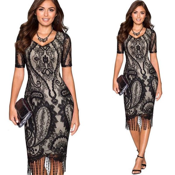elegant v neck lace women dress tunic low tassel wear to work business office casual party bodycon stretch pencil one, White
elegant v neck lace women dress tunic low tassel wear to work business office casual party bodycon stretch pencil one, White