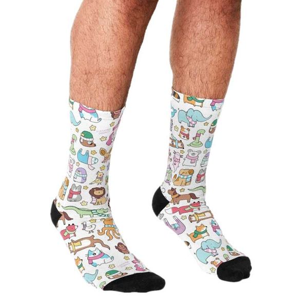 men's socks funny men winter animals with scarves printed hip hop happy cute boys street style crazy novelty for, Black
men's socks funny men winter animals with scarves printed hip hop happy cute boys street style crazy novelty for, Black