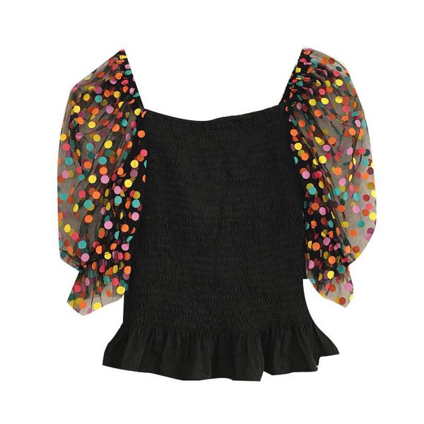 bodycon women shirt polka dot black white short sleeve puff summer slash neck kawaii b0596 210514
bodycon women shirt polka dot black white short sleeve puff summer slash neck kawaii b0596 210514