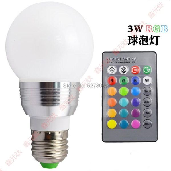 bulbs 3w rgb e27 b22 e26 e14 ac85-265v led light 24key color remote control variable lights infrared dimmer 5pcs/lot
bulbs 3w rgb e27 b22 e26 e14 ac85-265v led light 24key color remote control variable lights infrared dimmer 5pcs/lot
