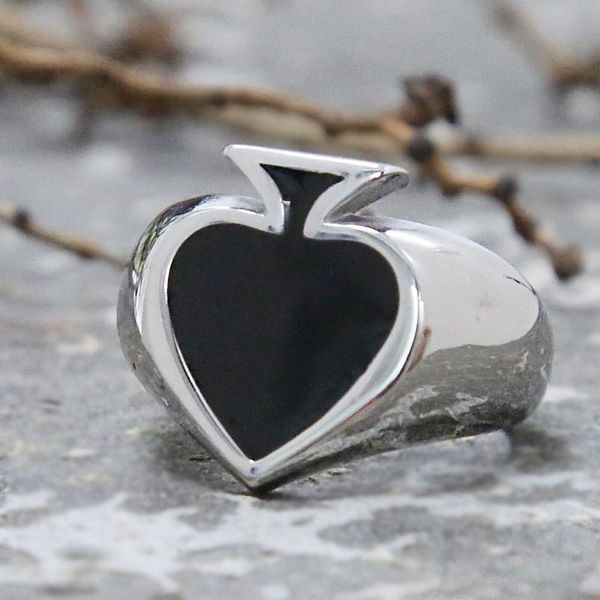 cluster rings size 7-14 gothic black spade ring men women polishing stainless steel lucky punk biker gifts for friends, Golden;silver
cluster rings size 7-14 gothic black spade ring men women polishing stainless steel lucky punk biker gifts for friends, Golden;silver