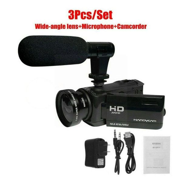 camcorders 1080p 16x zoom digital camcorder video camera dv external recorder microphone j9q2
camcorders 1080p 16x zoom digital camcorder video camera dv external recorder microphone j9q2
