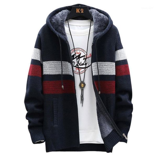 men's trench coats winter fleece warm sweater men hooded cardigan mens striped patchwork slim sweaters coat knitted christmas jumper cl, Tan;black 
men's trench coats winter fleece warm sweater men hooded cardigan mens striped patchwork slim sweaters coat knitted christmas jumper cl, Tan;black