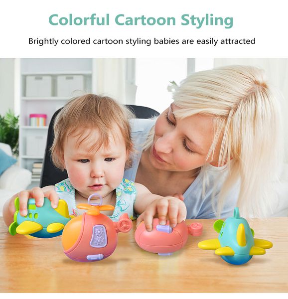 3Pieces/Lot1pcs Baby Rattle Airplane Hand Grip Rattle Built-in Crisp Bell Sound Crisp And Add Fun Easy To Put The Baby To Sleep
3Pieces/Lot1pcs Baby Rattle Airplane Hand Grip Rattle Built-in Crisp Bell Sound Crisp And Add Fun Easy To Put The Baby To Sleep