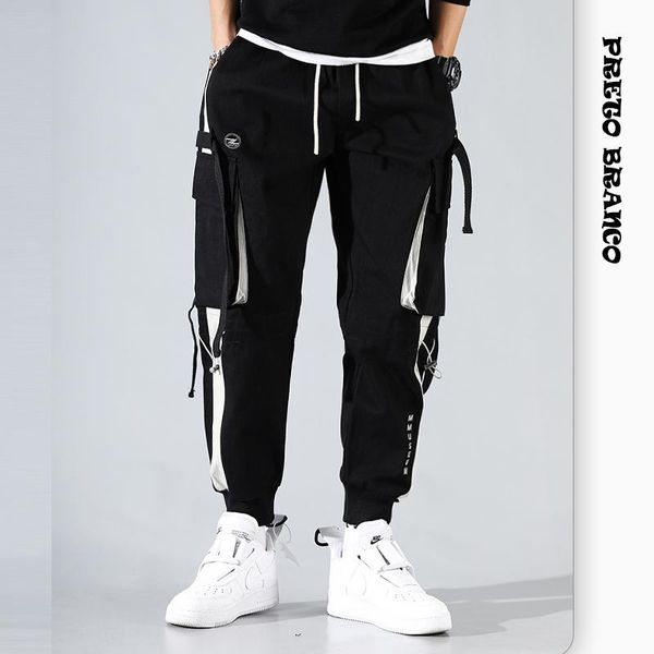 men's pants functional fashion brand overalls streamer leggings korean loose street hip hop versatile harlan hcb, Black
men's pants functional fashion brand overalls streamer leggings korean loose street hip hop versatile harlan hcb, Black