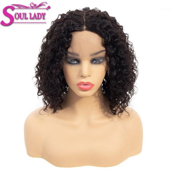 soullady short human hair curly lace front wigs malaysian remy bob wig for black women wig1, Black;brown
soullady short human hair curly lace front wigs malaysian remy bob wig for black women wig1, Black;brown