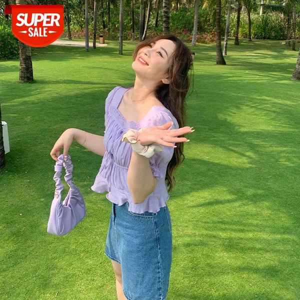 micro fat custom ruffled chiffon blouse women's short-sleeved waist thinner folds small shirt on behalf of the hair #hi2n, White 
micro fat custom ruffled chiffon blouse women's short-sleeved waist thinner folds small shirt on behalf of the hair #hi2n, White