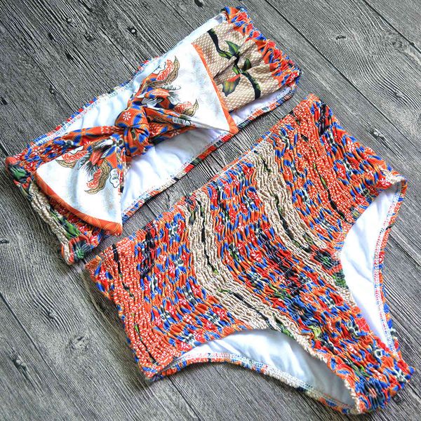 high waist bikini bow tie swimsuit bandeau bikinis set women plaid print bathing suit swimwear pleated biquini swimming suitsb
high waist bikini bow tie swimsuit bandeau bikinis set women plaid print bathing suit swimwear pleated biquini swimming suitsb