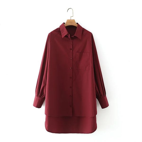 women single pocket wine red simplicity mini shirt dress female long sleeve clothes office lady loose vestido d7522 210430, Black;gray
women single pocket wine red simplicity mini shirt dress female long sleeve clothes office lady loose vestido d7522 210430, Black;gray