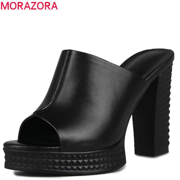 genuine leather shoes peep toe elegant solid color women sandals fashion platform high heels, Black
genuine leather shoes peep toe elegant solid color women sandals fashion platform high heels, Black
