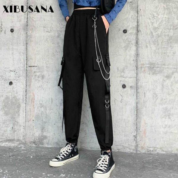 women cargo pants 2021 spring summer fashion female loose casual chiffon harem pant bf streetwear straight trouser plus size 4xl women', Black;white
women cargo pants 2021 spring summer fashion female loose casual chiffon harem pant bf streetwear straight trouser plus size 4xl women', Black;white