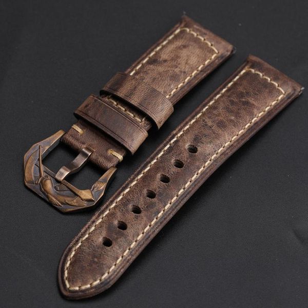 watch bands handmade greased leather watchband bronze strap 24mm 26mm suitable for pam111 441 soft brown men vintage bracelet, Black;brown
watch bands handmade greased leather watchband bronze strap 24mm 26mm suitable for pam111 441 soft brown men vintage bracelet, Black;brown