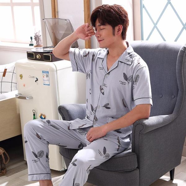 men's sleepwear a set of striped cotton pajamas, long sleeve shorts, summer household goods wh9n, Black;brown
men's sleepwear a set of striped cotton pajamas, long sleeve shorts, summer household goods wh9n, Black;brown