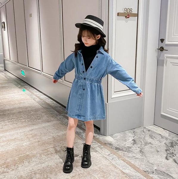 korean style girls denim patchwork dress fashion spring full sleeve dresses 4-9 years a577 girl's, Red;yellow
korean style girls denim patchwork dress fashion spring full sleeve dresses 4-9 years a577 girl's, Red;yellow