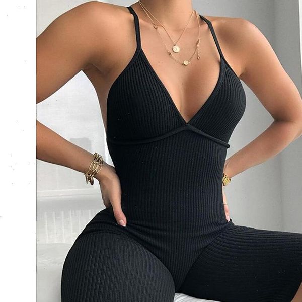 womens rompers hang band v neck ribbed bodysuit overalls women backless shorts romper fitness clothes summer skinny jumpsuits, Black;white
womens rompers hang band v neck ribbed bodysuit overalls women backless shorts romper fitness clothes summer skinny jumpsuits, Black;white