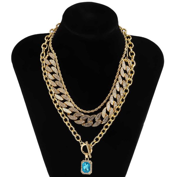 ingesight. z 3pcs / set miami diamond cuba necklace ras collar blue crystal pendant lasso men's necklace jewelry q0809, Silver
ingesight. z 3pcs / set miami diamond cuba necklace ras collar blue crystal pendant lasso men's necklace jewelry q0809, Silver
