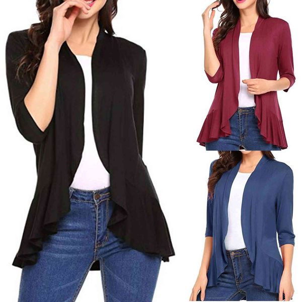 women's blouses & shirts cardigã feminino com mangas compridas, decote em cores sólidas, irregular, tendência, casual, blusas, túnica f, White
women's blouses & shirts cardigã feminino com mangas compridas, decote em cores sólidas, irregular, tendência, casual, blusas, túnica f, White