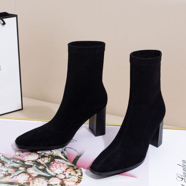 women ankle boots winter warm thick high heel shoes women leather short boots fashion office lady footwear size 34-39, Black
women ankle boots winter warm thick high heel shoes women leather short boots fashion office lady footwear size 34-39, Black