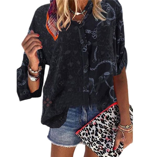 women's blouses & shirts 2021 fashion women spring long sleeve leopard patchwork pocket v-neck chiffon blouse female plus size, White
women's blouses & shirts 2021 fashion women spring long sleeve leopard patchwork pocket v-neck chiffon blouse female plus size, White
