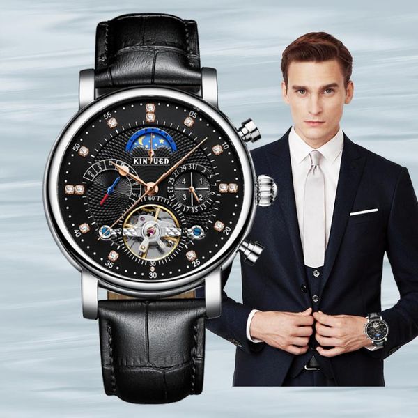 wristwatches kinyued moon men watch mechanical tourbillon automatic watches mens luxury fashion leather clock man sport relogio masculino, Slivery;brown
wristwatches kinyued moon men watch mechanical tourbillon automatic watches mens luxury fashion leather clock man sport relogio masculino, Slivery;brown