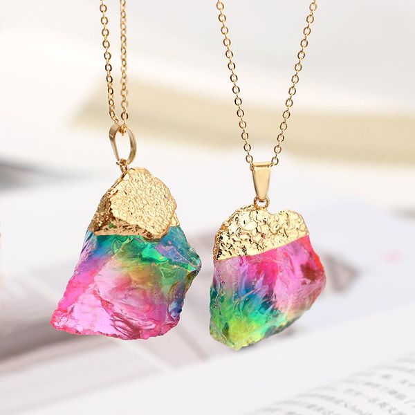 pendant necklaces rainbow necklace ladies natural stone seven-color accessories transparent candy color colorful fashion exquisite chains, Silver
pendant necklaces rainbow necklace ladies natural stone seven-color accessories transparent candy color colorful fashion exquisite chains, Silver