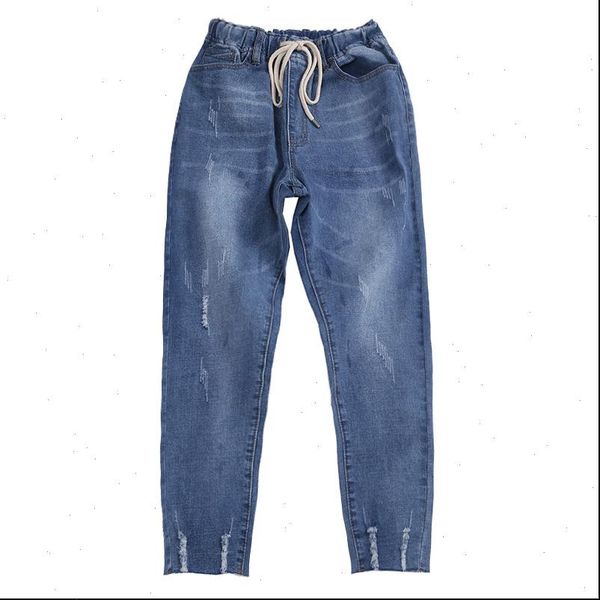 cropped denim plus size style womens jean elastic waist l 8xl europe and america thin loose harem, Blue
cropped denim plus size style womens jean elastic waist l 8xl europe and america thin loose harem, Blue