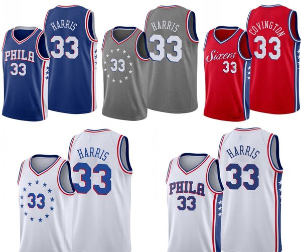 philadelphia76ersmen tobias harris basketball jersey, Black