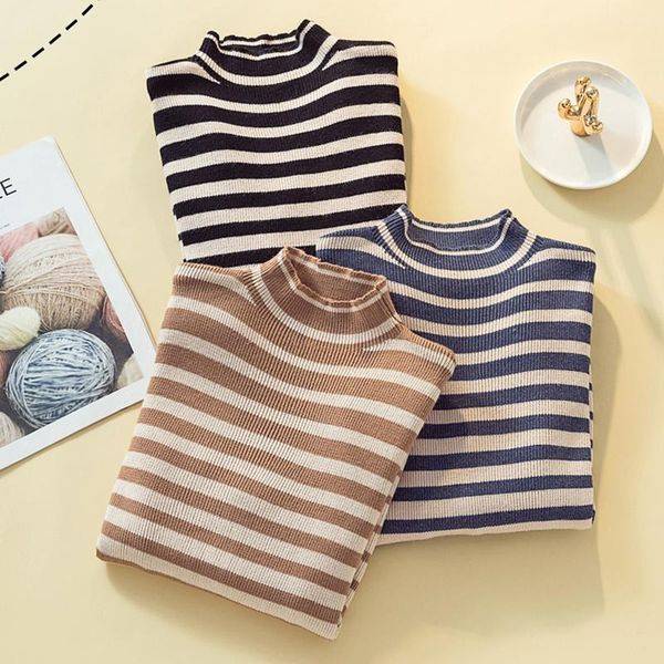 women's sweaters autumn winter 2021 long sleeve turtle neck knitted sweater women casual striped color office lady pullover shirt, White;black
women's sweaters autumn winter 2021 long sleeve turtle neck knitted sweater women casual striped color office lady pullover shirt, White;black