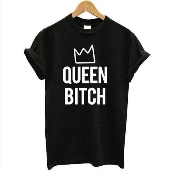 queen bitch print and women men t shirt cotton casual funny lady yong tee drop ship s 556, White;black
queen bitch print and women men t shirt cotton casual funny lady yong tee drop ship s 556, White;black