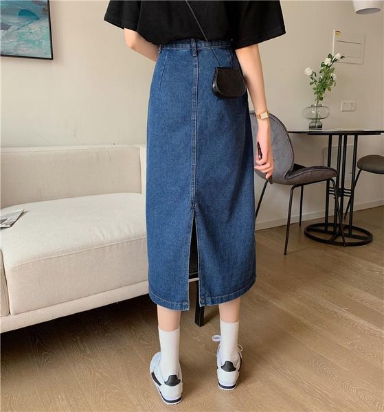 skirts and autumn 150 small denim skirt half length women's slim high split mid waist a-line, Black
skirts and autumn 150 small denim skirt half length women's slim high split mid waist a-line, Black