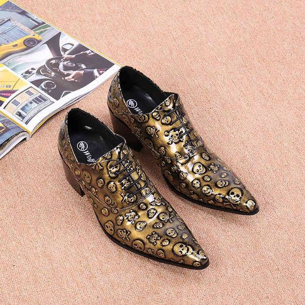 italian style men's genuine leather poninted toe dress shoes mens gold skull printed flat lace-up male moccasins euro size, Black
italian style men's genuine leather poninted toe dress shoes mens gold skull printed flat lace-up male moccasins euro size, Black