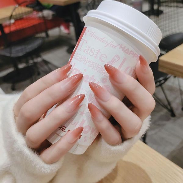 false nails 24pcs gradients nude color women nail art full cover fake press on patch with glue decorations, Red;gold
false nails 24pcs gradients nude color women nail art full cover fake press on patch with glue decorations, Red;gold