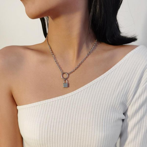 unique design lock circle pendant necklace minimalist metal chokers for women party gifts jewelry accessories necklaces, Silver
unique design lock circle pendant necklace minimalist metal chokers for women party gifts jewelry accessories necklaces, Silver