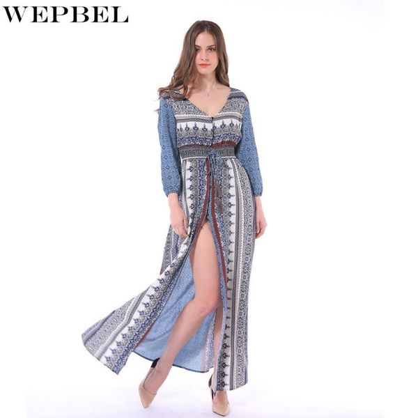casual dresses wepbel floral print women dress chiffon long maxi boho summer evening party beach sundress, Black;gray
casual dresses wepbel floral print women dress chiffon long maxi boho summer evening party beach sundress, Black;gray