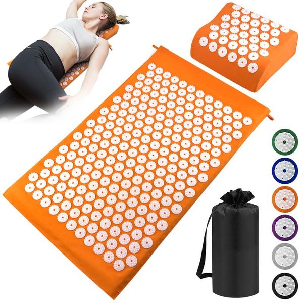 acupuncture mat pillow set acupressure cushion massage pad with storage bag for full body yoga mats
acupuncture mat pillow set acupressure cushion massage pad with storage bag for full body yoga mats