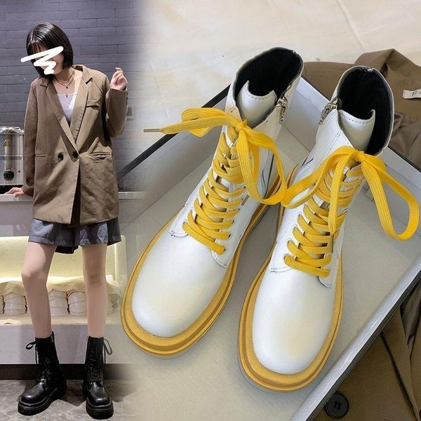 boots white female british style 2021 autumn korean version of the wild thick-soled motorcycle short, Black
boots white female british style 2021 autumn korean version of the wild thick-soled motorcycle short, Black