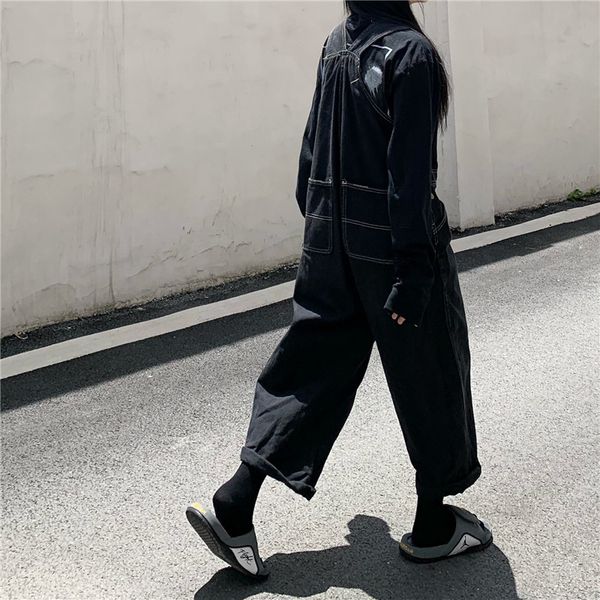 korean women denim jumpsuit japanese vintage loose black jumpsuit oversized wide leg overalls for women, Black;white
korean women denim jumpsuit japanese vintage loose black jumpsuit oversized wide leg overalls for women, Black;white