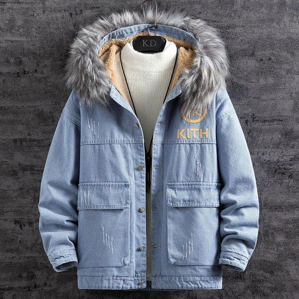 men's tracksuits 2021 winter denim jacket loose casual plus velvet thick hooded youth warm work clothes jackets, Gray
men's tracksuits 2021 winter denim jacket loose casual plus velvet thick hooded youth warm work clothes jackets, Gray