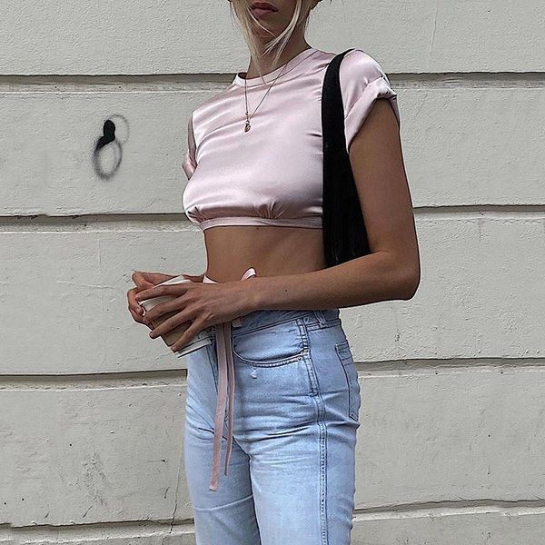 women's t-shirt women fashion backless lace short sleeve t shirt o neck solid color, White
women's t-shirt women fashion backless lace short sleeve t shirt o neck solid color, White
